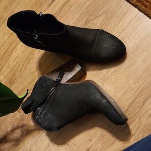 Rag&Bone suede leather black distressed looking boots size 38.5 (us size 8-8.5)